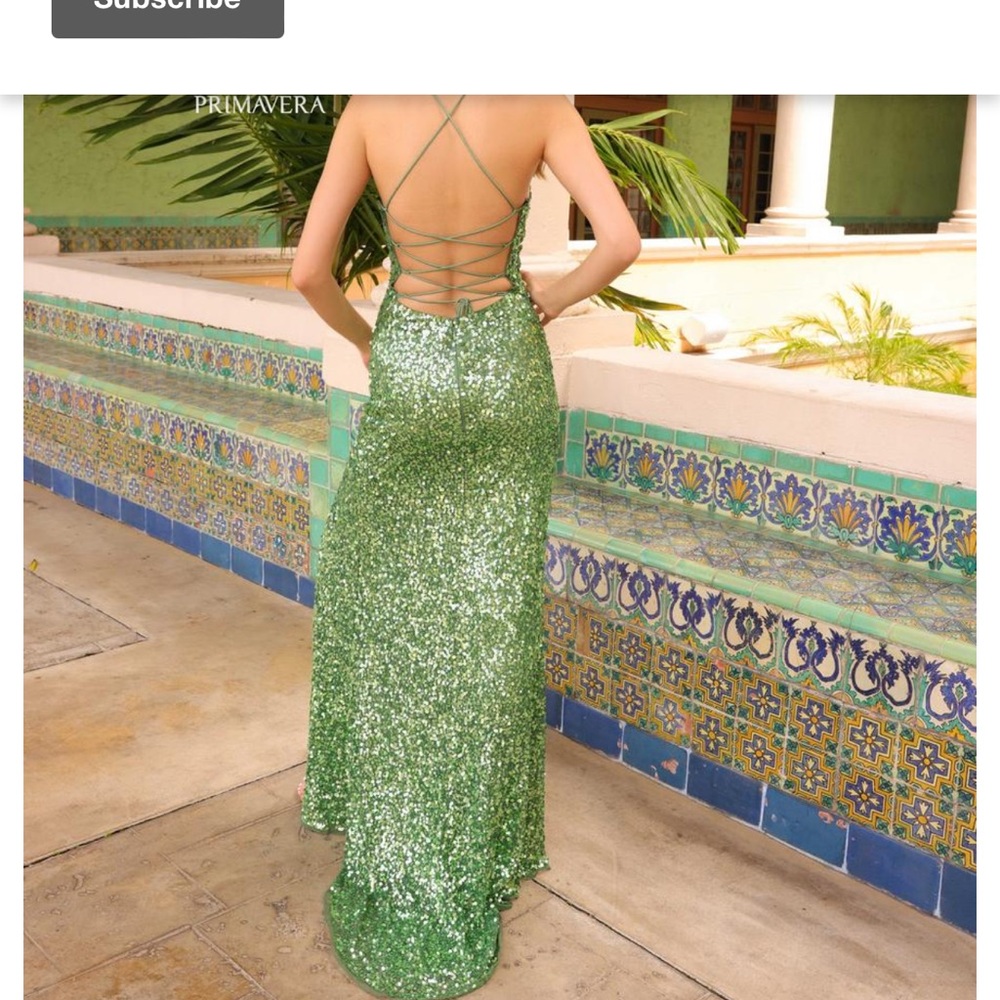 Primavera Exclusives dress emerald green, only worn once, in perfect condition - Picture 2 of 3